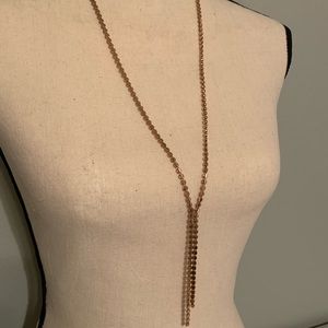 Rose Gold Lariat Style Necklace
